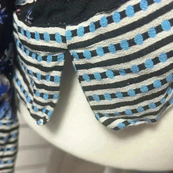 Free People Mix N’ Match V-Neck Boho Floral Oversized Kimono Top Size Small - Picture 10 of 13